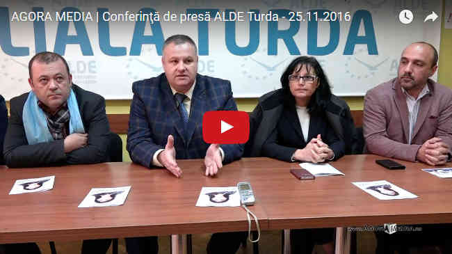 VEZI VIDEO - Conferinţă de presă ALDE Turda - 25.11.2016